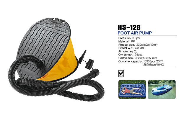 HS-128 foot air pump for inflatable air bed